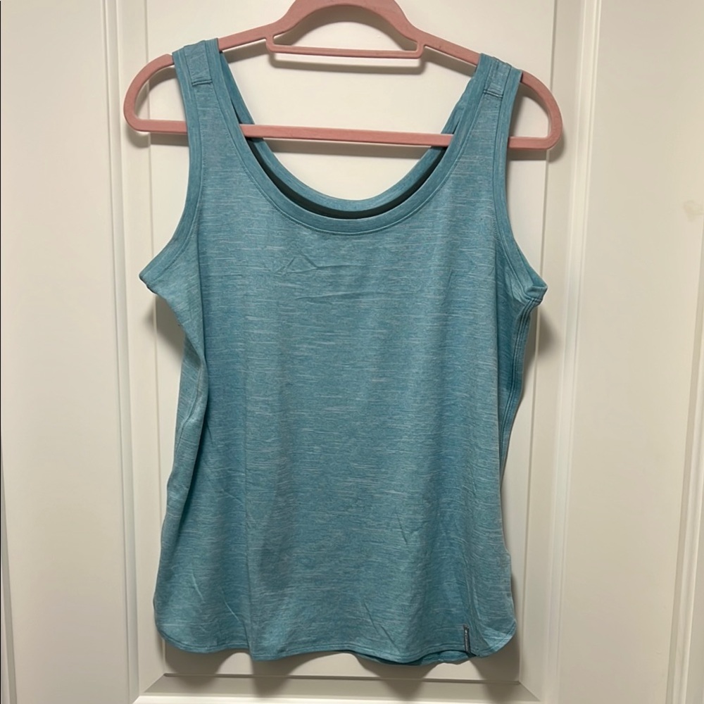 Columbia Green Sleeveless Tank Top with Scoop Neckline